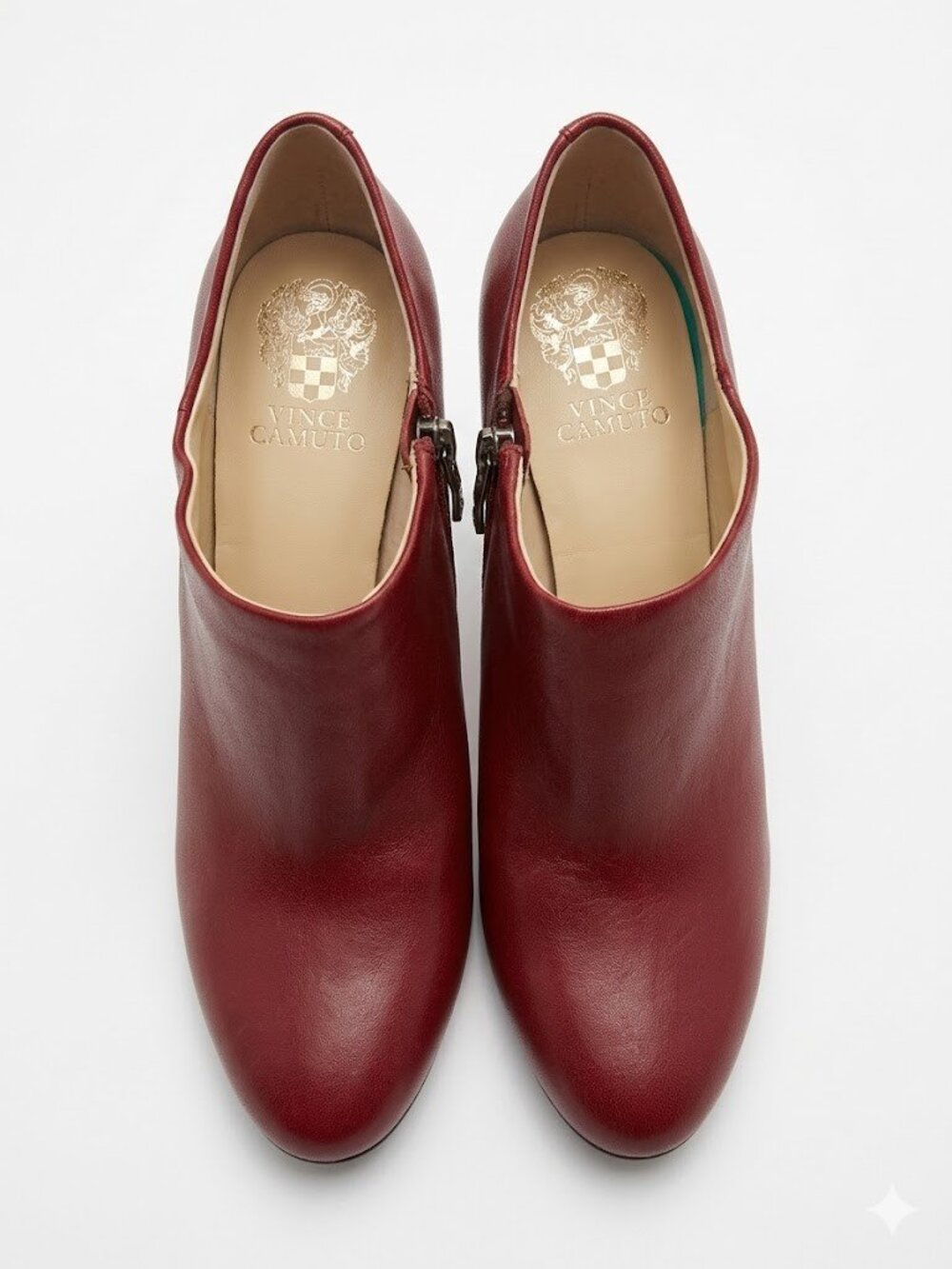 Vince Camuto ELVIN Burgundy Booties EUC Women Size 8 1/2 M 39